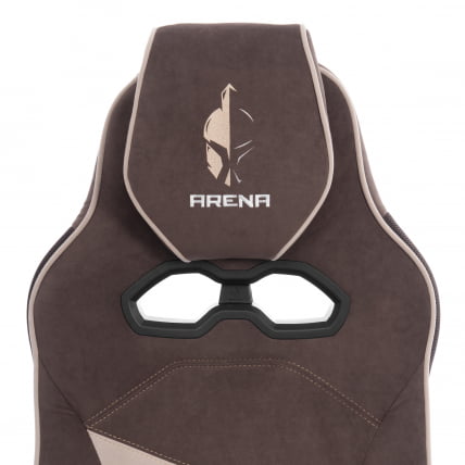 Кресло Arena metalBL велюр, коричневый/бежевый, 6/7_7