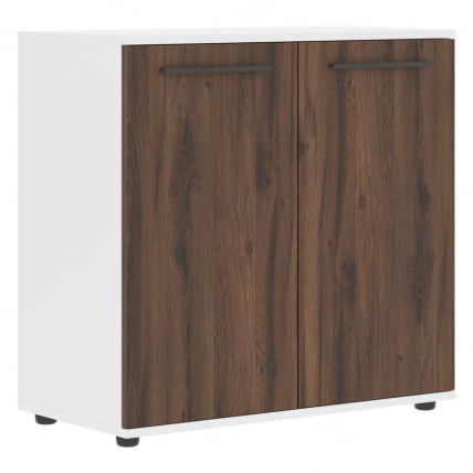 Шкаф с глухими малыми дверьми EDIS ELCS 85.1 Дуб Денвер темный Мокко Белый_0