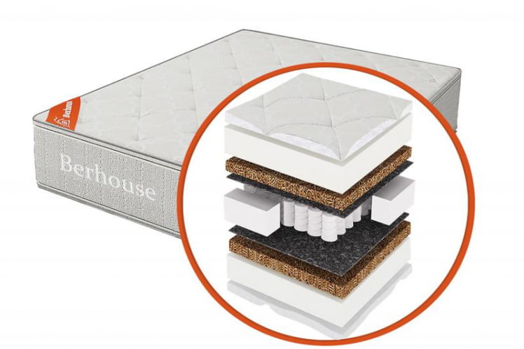 Матрас Mega холкон-кокос (Berhouse) Размер: 1600х2000 мм_0