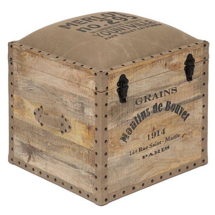 Пуф-сундук Перрет (мод М-540) Натуральный ткань Винтаж / Perret (mod M-540)_0