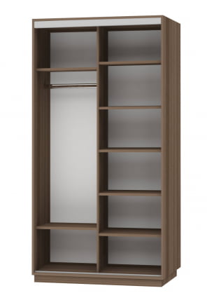 Шкаф-купе двухдверный Экспресс Дуо Элемент 1200х2400h Ясень шимо тёмный_1