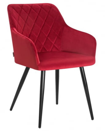Стул обеденный ДОБРИН РОБЕРТ (черные матовые ножки, велюр В108-37 Бордовый) 2 шт / DOBRIN ROBERT V108-37_1