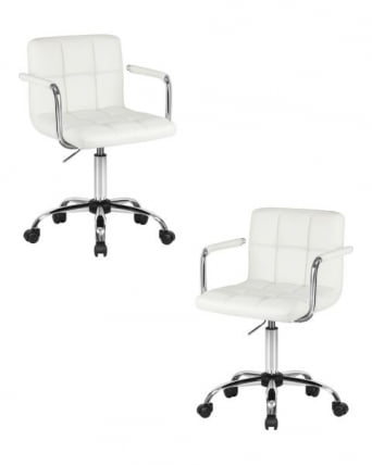 Офисное кресло для персонала DOBRIN TERRY (белый) 2 шт_0