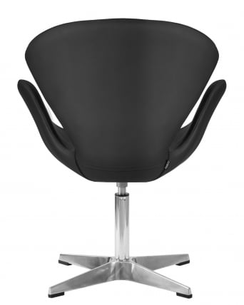 Кресло дизайнерское DOBRIN SWAN Черный кожзам P13_4