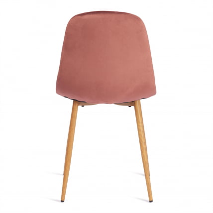 Стул BREEZE (mod. 4724) вельвет/металл, 44 х 53 х 87 см, Coral (коралловый) HLR44 / натуральный_3