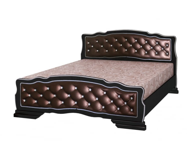 Кровать из массива Карина-10 200х160 Орех темный Бриллиант_0