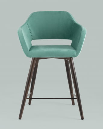 Стул полубарный Саймон ПЛ велюр Морской_3