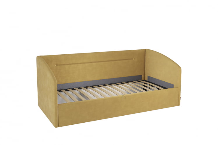 Кровать  0.9 Альба (Софа) КМ.S-16 медовый (велюр)_1