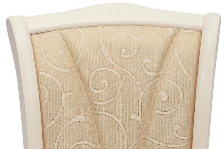 Стул Опера ( ОП-СC ) дерево гевея, 45х53х97см, буттер вхите (слоновая кость), ткань бежевая, рисунок золотистый (180-9) / Opera OP-SC butter white_7