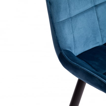 Стул ABRUZZO ( mod. 8060 ) металл/вельвет, 52 х 63 х 85 см, синий (HLR 63)/черный_6