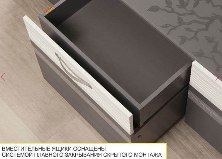 Шкаф для одежды с полками и штангой (лев/прав) Графит 604.16_6