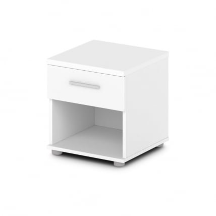 Тумба прикроватная с ящиком Ornata 	Н-490 Белый Шагрень_0