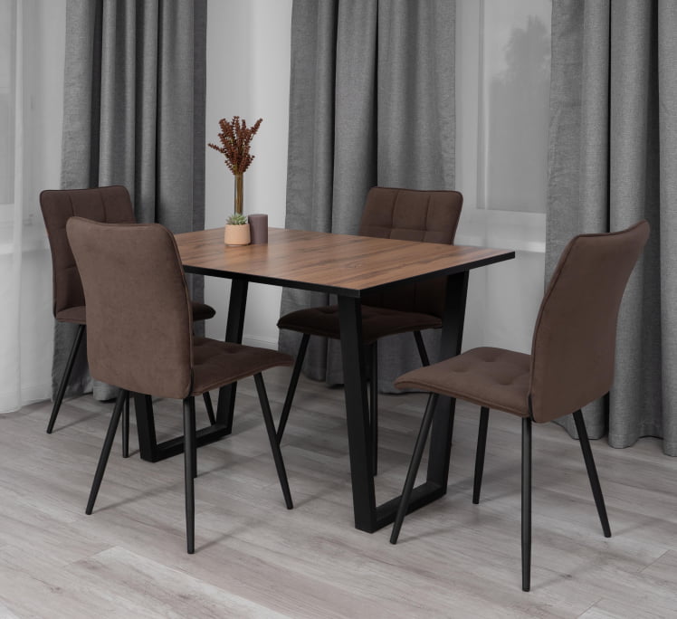 Стул обеденный Bari велюр, коричневый, 6, 46х55х89_13