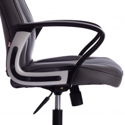 Кресло RACER кож/зам/ткань, металлик/серый, 36/12_12