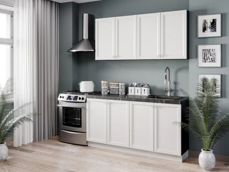 Кухонный гарнитур Джулия №6 Черный Белый_0