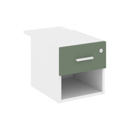 Тумба подвесная с ящиком и нишей CONCEPT CN.PT-005 B/W Кобо Белый бриллиант Белый_0