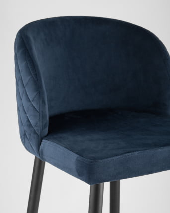 Барный стул Оскар велюр Сине-зеленый_8