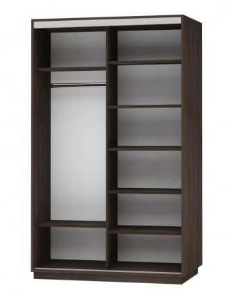 Шкаф-купе двухдверный Экспресс Дуо 1400х2200h Париж/Венге_1