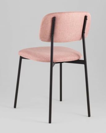 Стул Майло рогожка розовый_4