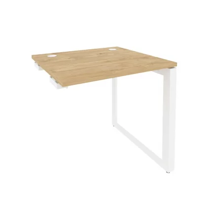 Стол-приставка на О-образном м/к к опорным элементам ONIX O.MO-SPR-0.7 Тиквуд Светлый/Белый_0