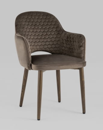 Стул Венера Хани велюр Коричневый_2