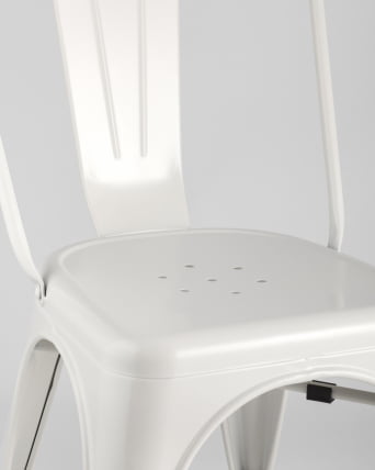 Стул TOLIX с высокой спинкой Белый матовый_8