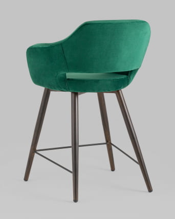 Стул полубарный Саймон ПЛ велюр Темно-зелёный_5