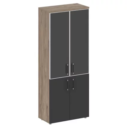 Шкаф высокий широкий SHIFT SK.ST-1.2R black Тиквуд Темный/Антрацит_0