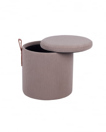 Пуф Руни S с ящиком вельвет коричневый_2