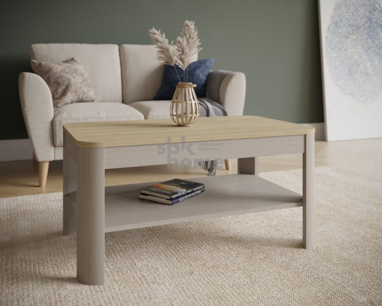 Стол журнальный, Лацио (900*550*450) Дуб Палермо/Серый камень , 60903_1