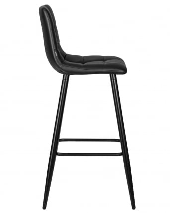Стул барный DOBRIN NICOLE (черные матовые ножки, черная экокожа (P-01))_2
