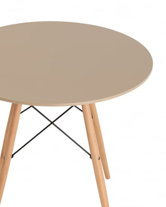 Стол Eames DSW NEW D80 бежевый_4