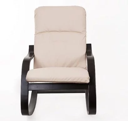 Кресло-качалка Эйр бежевый каркас кофе_1