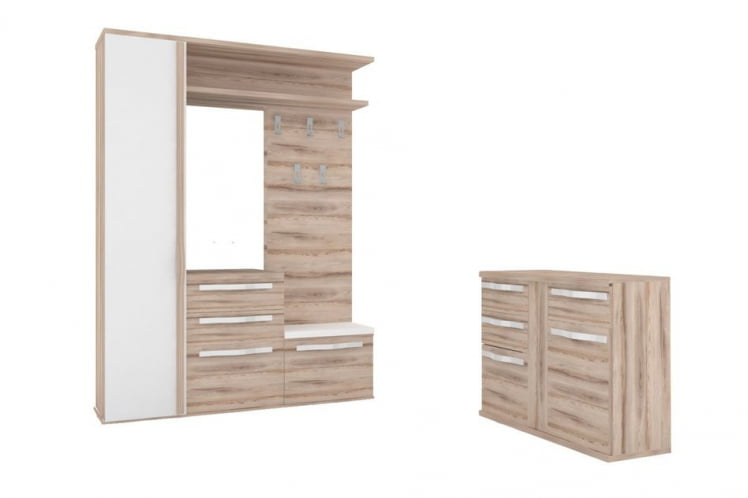 Шкаф одностворчатый Марта ЛД 124.011.000 М Белый Дезира Эш_2