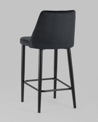 Стул полубарный Диего велюр Черный_5