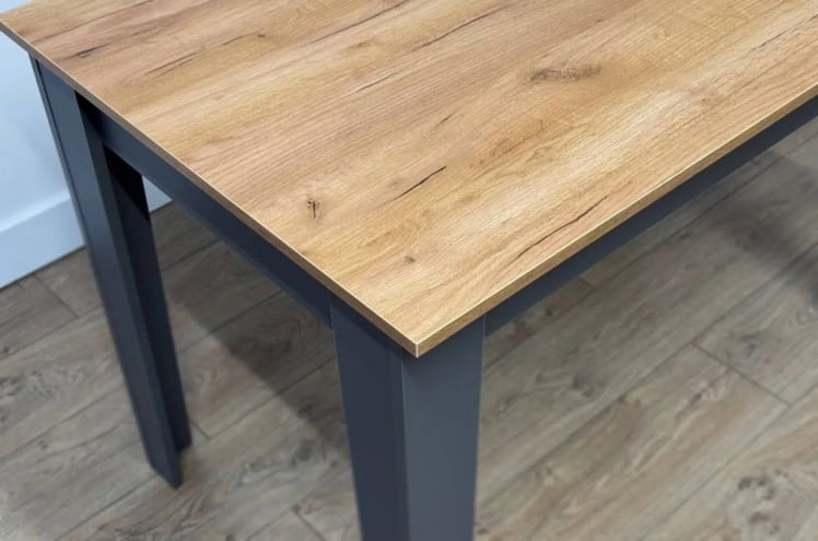 Стол обеденный раздвижной Цезарь дуб крафт золотой/графит_6