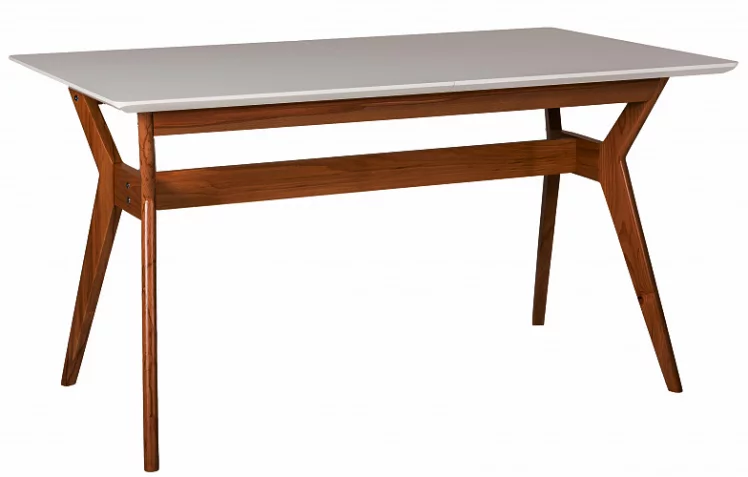 Стол раскладной Нарвик 120-160 ОРЕХ-Белый_0