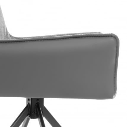 Кресло Murano/Мурано опора 360, велюр/букле (HYP)/Экокожа, светло-серый/графит_10