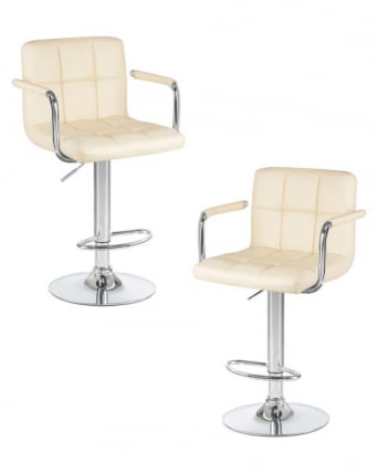 Стул барный ДОБРИН КРУГЕР АРМ (кремовый) 2 шт / DOBRIN KRUGER ARM_0