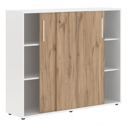 Шкаф с дверьми-купе ЕДИС ЕМC 1643 Дуб Денвер светлый Белый Белый / EDIS EMC_1