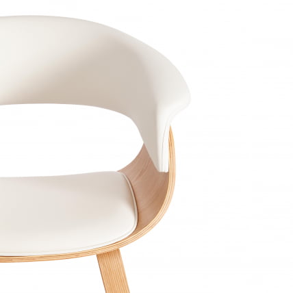 Стул VIMTA (mod.8021) дерево / экокожа, 69х56х77 см, натуральный/белый_5