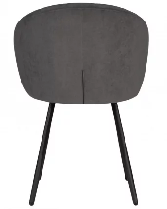 Стул обеденный DOBRIN NAOMI (ЭМАЛЬ ЧЕРНЫЙ МУАР велюр Catania Chocolate)_3