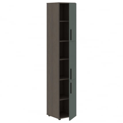 Шкаф-колонка с тремя глухими малыми дверьми (правый) VELION VHCS 40.8 R Нефрит Дуб Сильвер_1