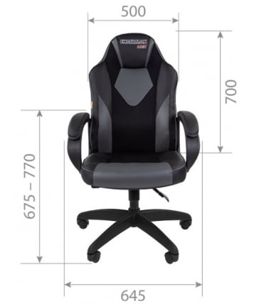 Кресло геймерское CHAIRMAN GAME 17 черный/голубой/белый_3