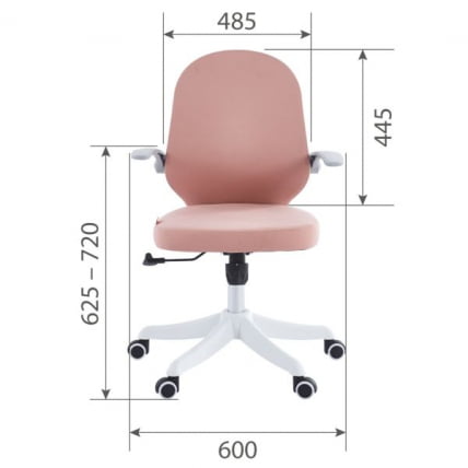 Детское компьютерное кресло CHAIRMAN CH107 ткань розовый_7