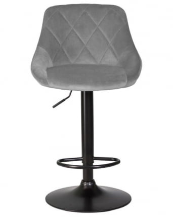 Стул барный ДОБРИН ЛОГАН БЛАCК (серый велюр (МДЖ9-75)) 2 шт / DOBRIN LOGAN BLACK (MJ9-75))_2