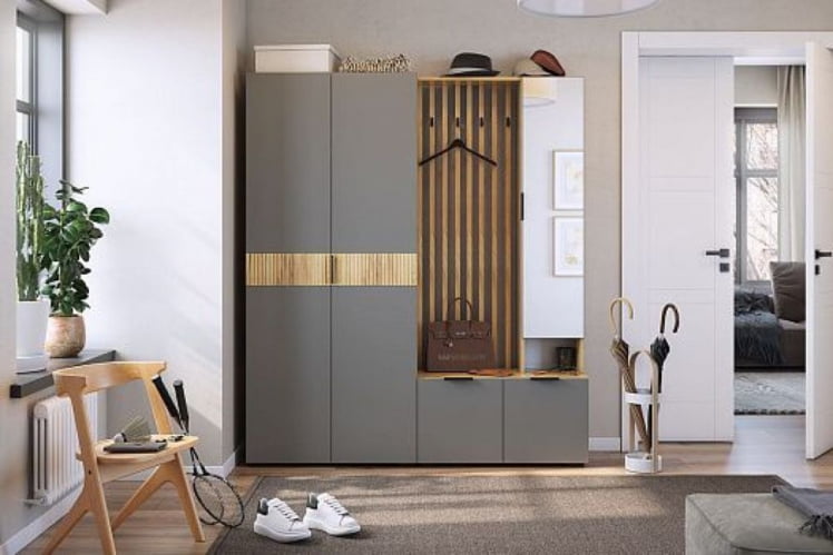 Прихожая Бери MPR-021 Дуб крафт золотой/графит_12