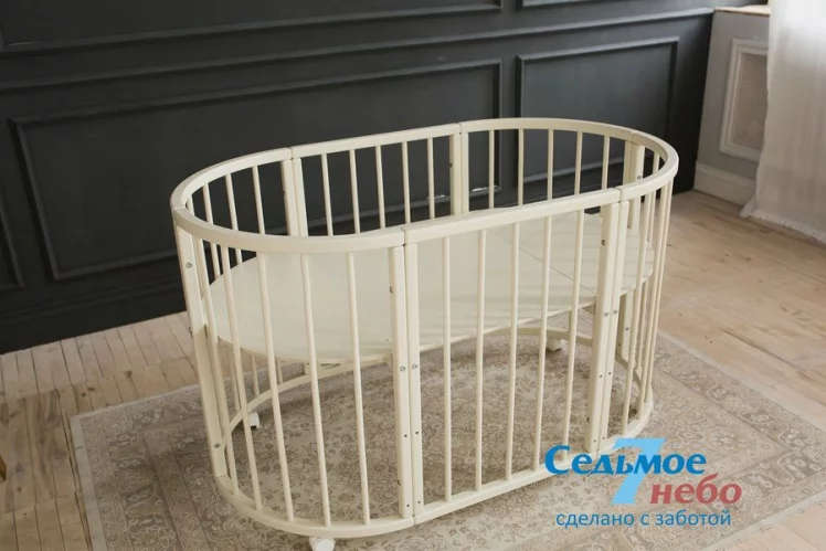 Кровать-трансформер 6-в-1 Merry Happy 01 Слоновая кость_5