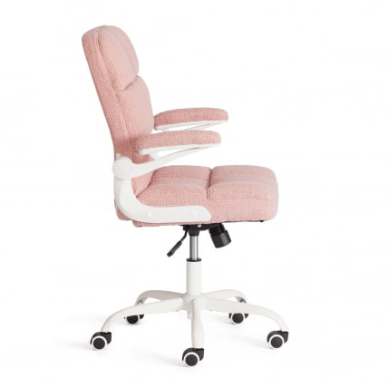 Кресло офисное Lugano Wh ткань teddy, розовый_1