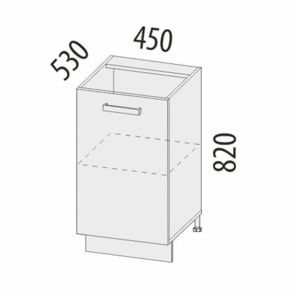 Напольный шкаф (лев/прав) Бруклин 101.72_3